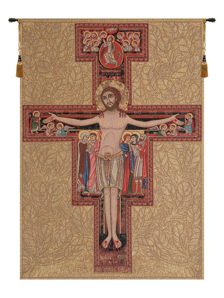 Crucifix of St. Damian Italian Tapestry Wall Hanging