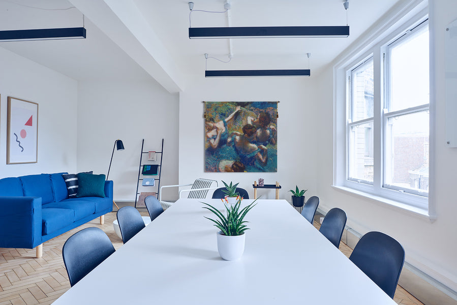 Blue Dancers Belgian Tapestry Wall Hanging