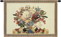 Bouquet With Grapes - Horizontal European Tapestry