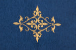 Fleur de Lys Blue European Throw