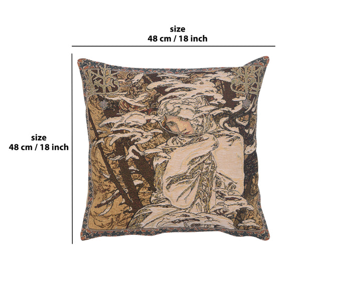 Mucha Winter I European Cushion Cover