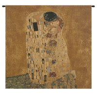 The Kiss by Klimt I Italian Tapestry Wall Hanging by Gustav Klimt