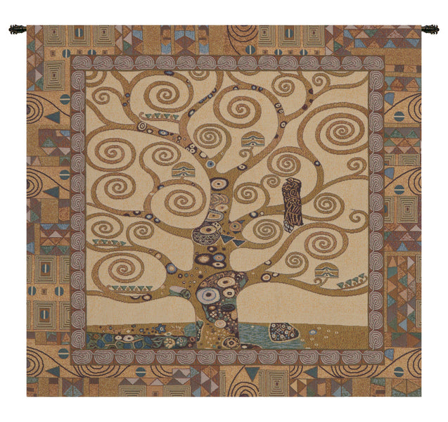 Tree of Life by Gustav Klimt Italian Tapestry Wall Hanging