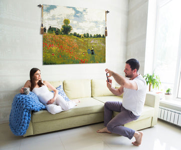 Poppies by Monet European Tapestry