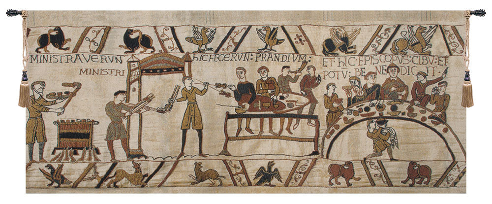 Bayeux Banquet II Belgian Tapestry Wall Hanging