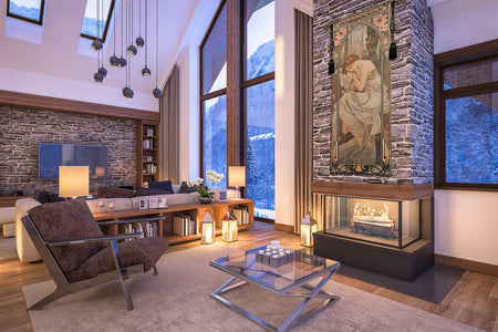 Mucha Nuit Belgian Tapestry Wall Hanging