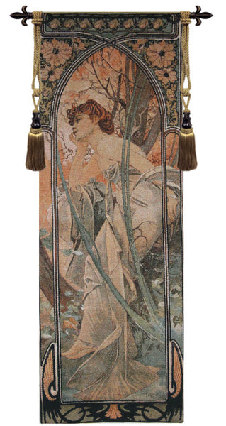 Mucha Soir Belgian Tapestry Wall Hanging