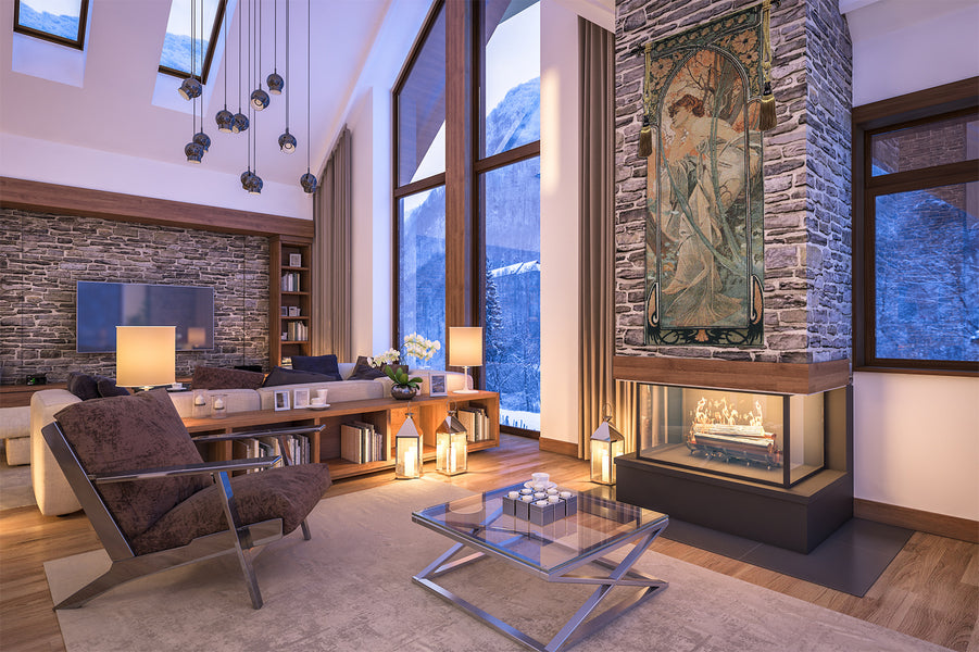 Mucha Soir Belgian Tapestry Wall Hanging