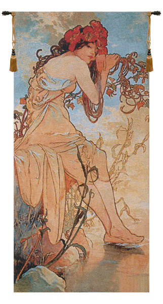 Summer Mucha Belgian Tapestry Wall Hanging