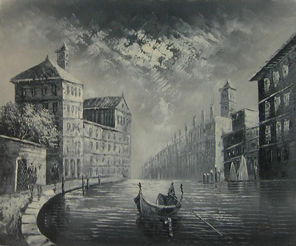 Venetian Cityscape Canvas Wall Art