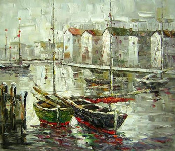 Two Sailboats Canvas Wall Art