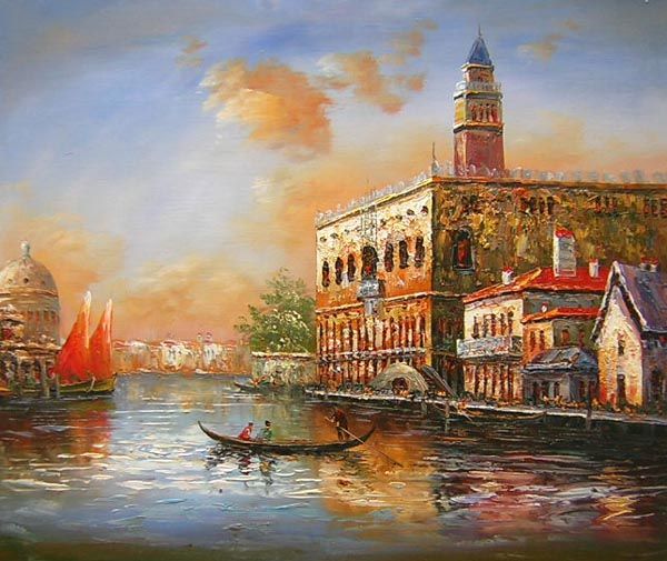 Venetian Sunset Canvas Wall Art