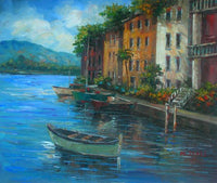 Watercrafts of Venice Canvas Wall Art