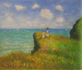 The Cliff Walk at Pourville Canvas Wall Art