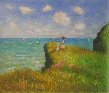 The Cliff Walk at Pourville Canvas Wall Art