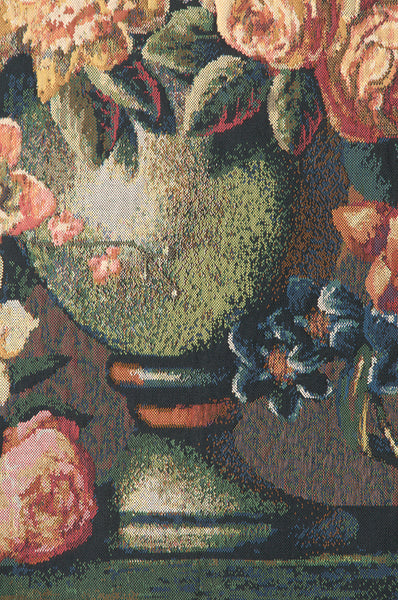 Breughel's Vase Dark Belgian Tapestry Wall Hanging