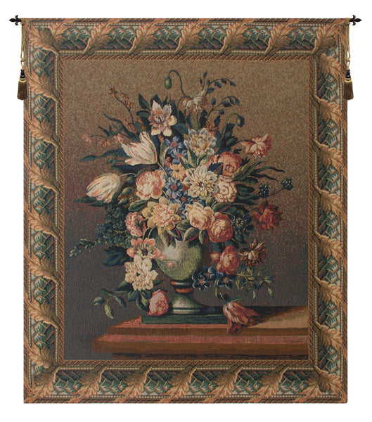 Breughel's Vase Dark Belgian Tapestry Wall Hanging