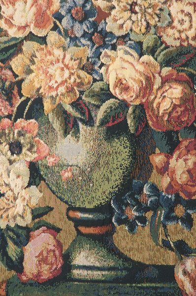 Breughel's Vase Green Belgian Tapestry Wall Hanging