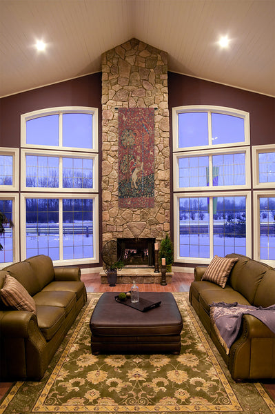 Portiere Medieval Lion  European Tapestry