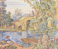 Fishing at the Lake Italian Tapestry Wall Hanging