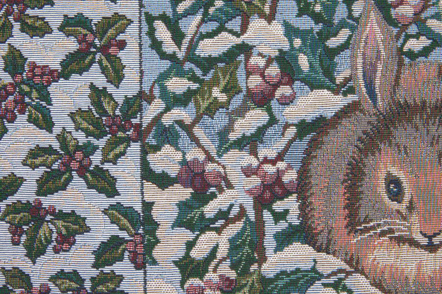 Holiday Bunnies Italian Tapestry Wall Hanging