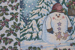 Holiday Snowman Italian Tapestry Wall Hanging