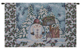 Holiday Snowman Italian Tapestry Wall Hanging
