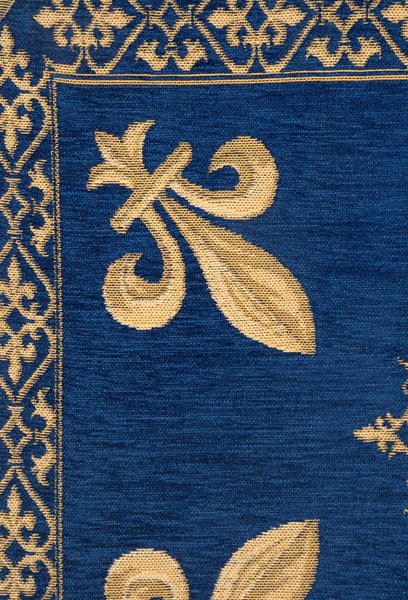 Fleur de Lys Blue III European Cushion Cover
