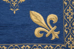 Fleur de Lys Blue III European Cushion Cover