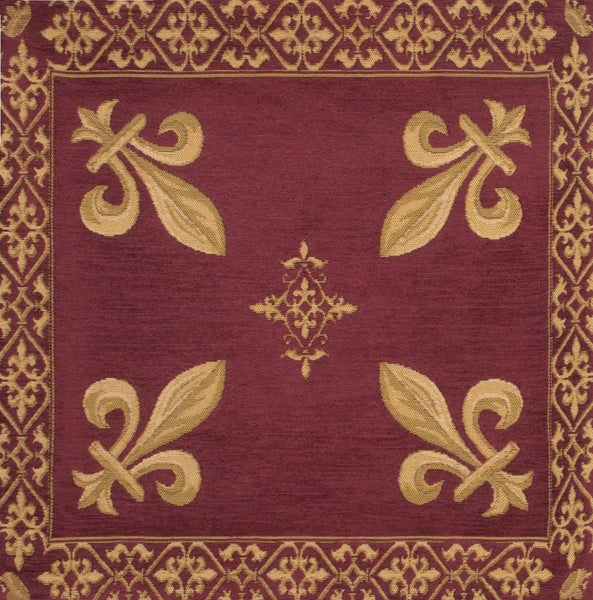 Fleur de Lys Red II European Cushion Cover