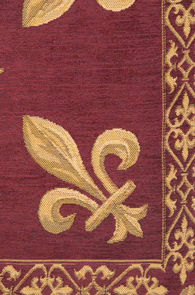 Fleur de Lys Red II European Cushion Cover