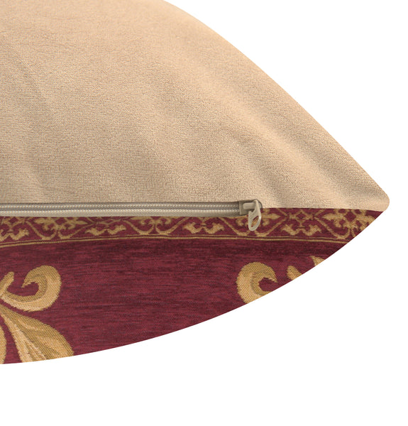 Fleur de Lys Red II European Cushion Cover