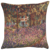 Monet's Iris Garden European Cushion Cover by Claude Monet