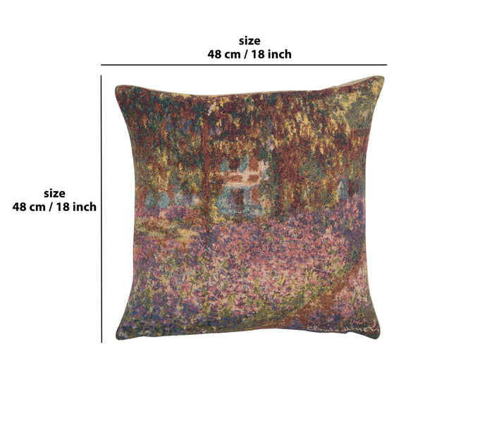 Monet's Iris Garden European Cushion Cover