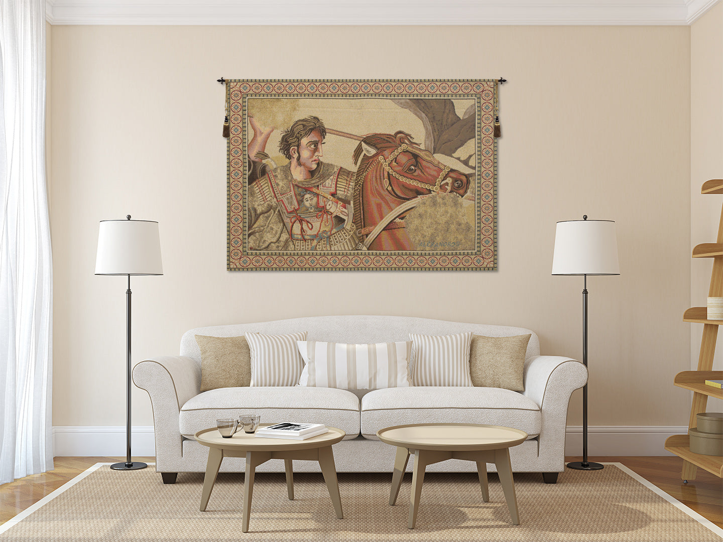 Alexander The Great Italian Tapestry Wall Hanging