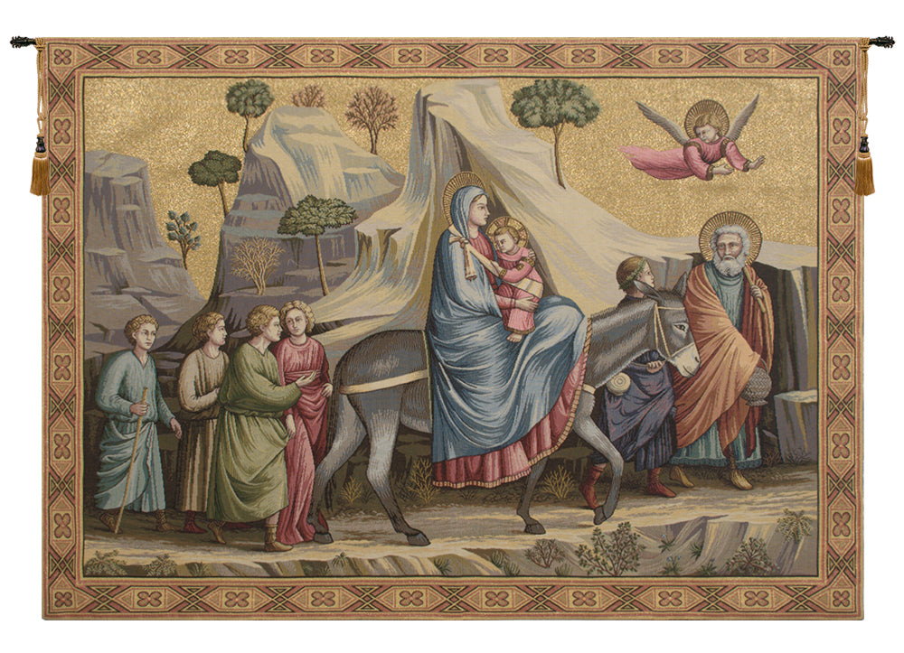 Flight into Egypt Italian Tapestry Wall Hanging