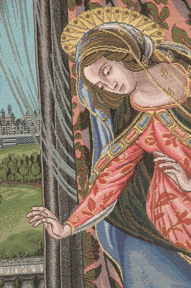 Annunciation Botticelli Italian Tapestry Wall Hanging