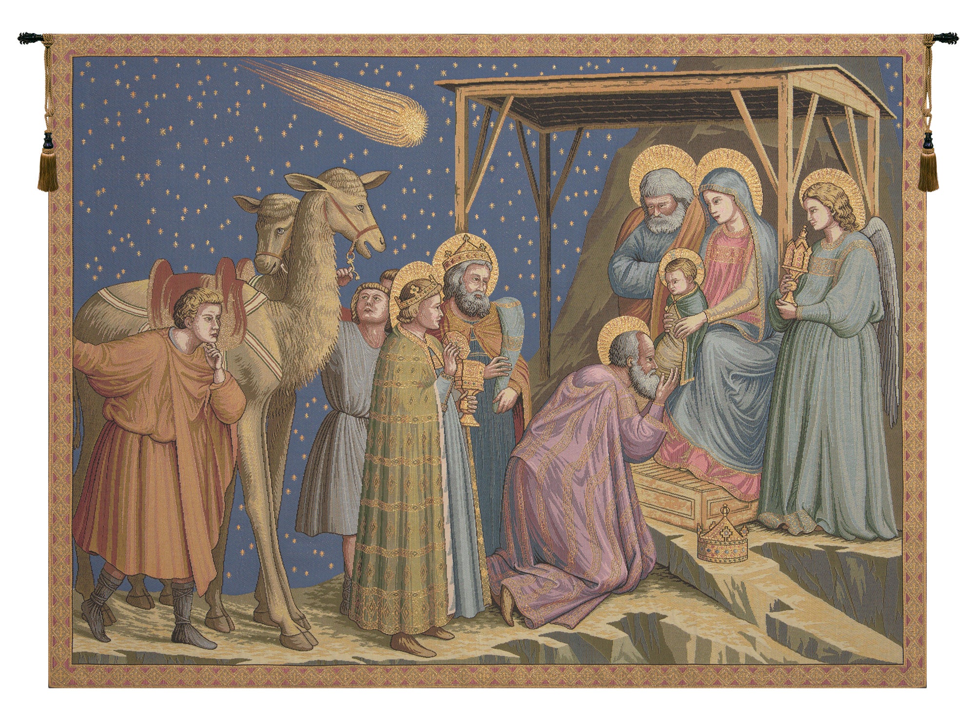 Adoration  Italian Tapestry Wall Hanging
