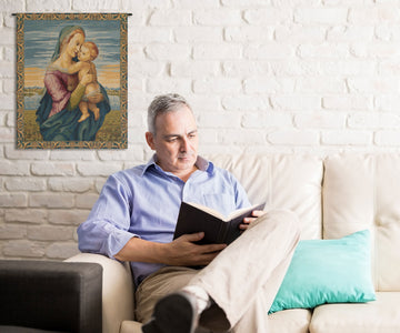 Madonna with Child by Raphael Italian Tapestry Wall Hanging