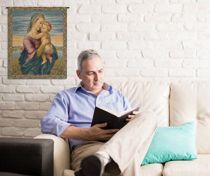 Madonna with Child by Raphael Italian Tapestry Wall Hanging