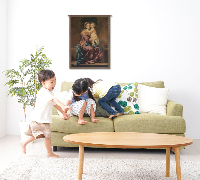 Madonna del Rosario Italian Tapestry Wall Hanging