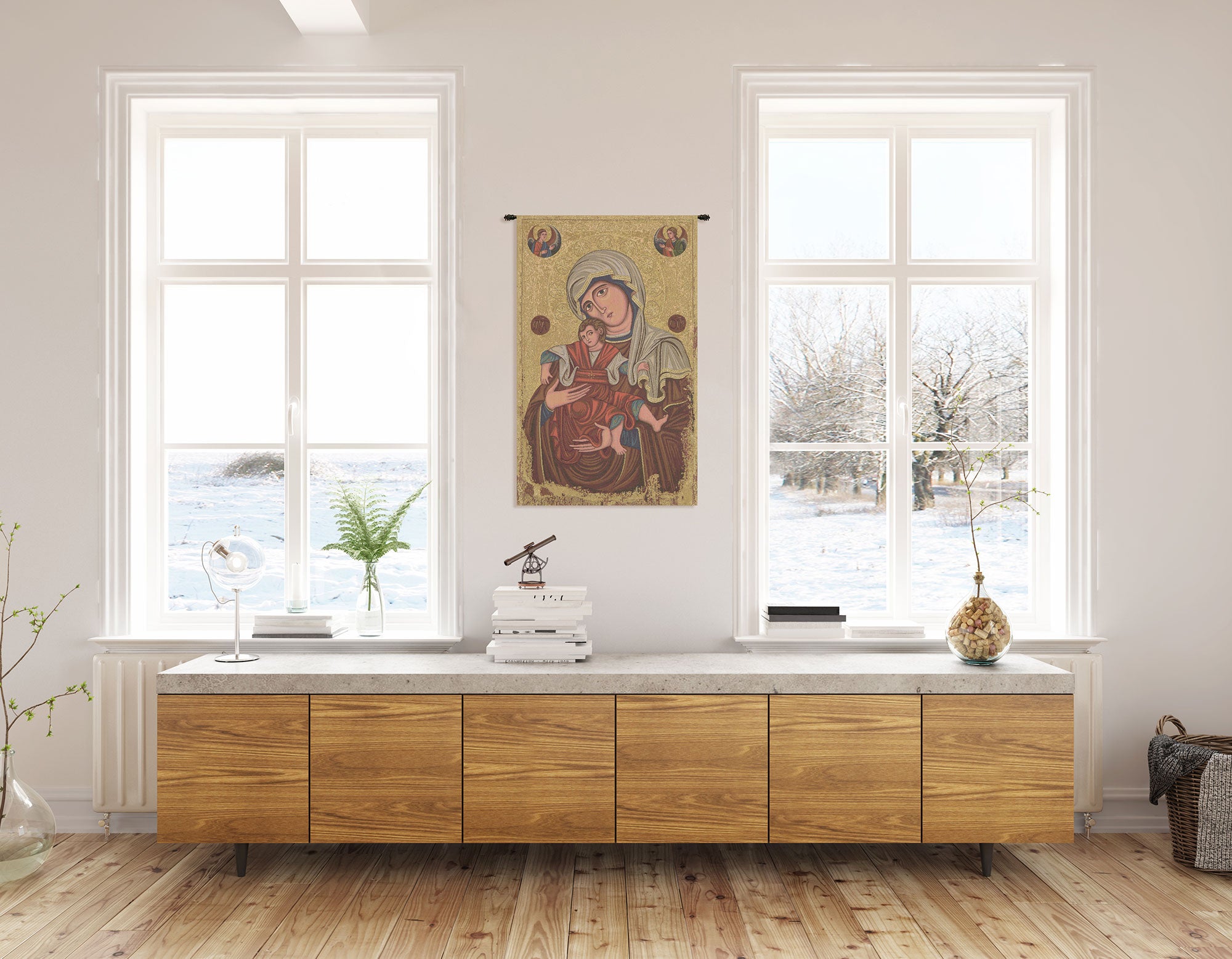 Madonna Delle Vittorie Italian Tapestry Wall Hanging