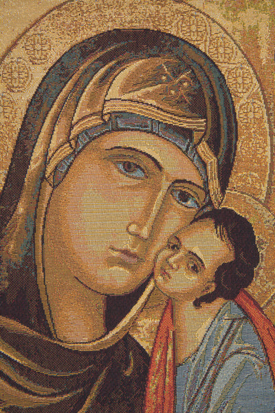 Greek Madonna Italian Tapestry Wall Hanging