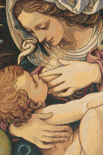 Madonna del Cuscino Italian Tapestry Wall Hanging