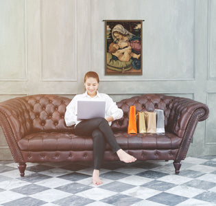 Madonna del Cuscino Italian Tapestry Wall Hanging