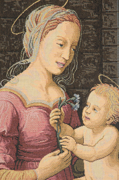Madonna del Garofano Italian Tapestry Wall Hanging