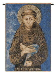 St. Francis From Assisi Italian Tapestry Wall Hanging