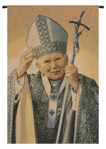 Papa Wojtyla Pope John Paul II Italian Tapestry Wall Hanging