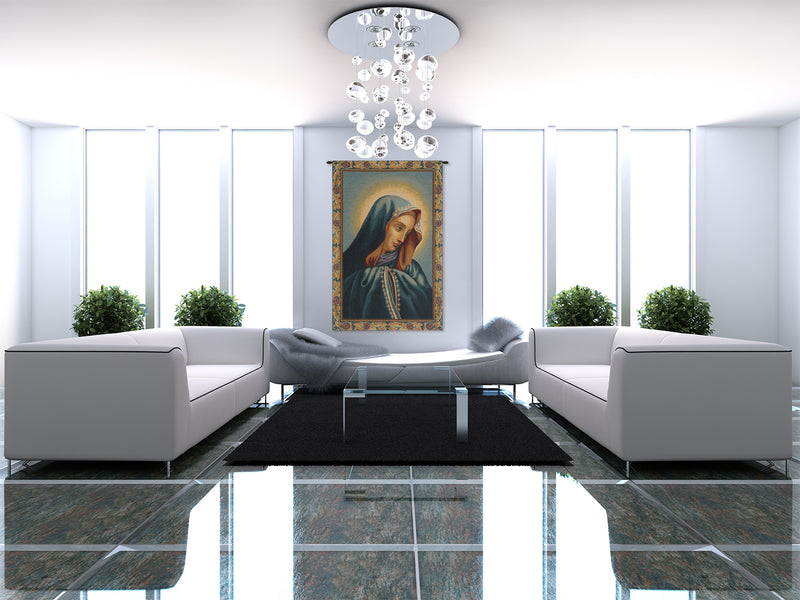 Mater Dolorosa Italian Tapestry Wall Hanging