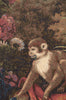 Bouquet Exotique with Monkey French Tapestry